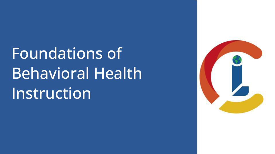 Foundations of Behavioral Health Instruction
